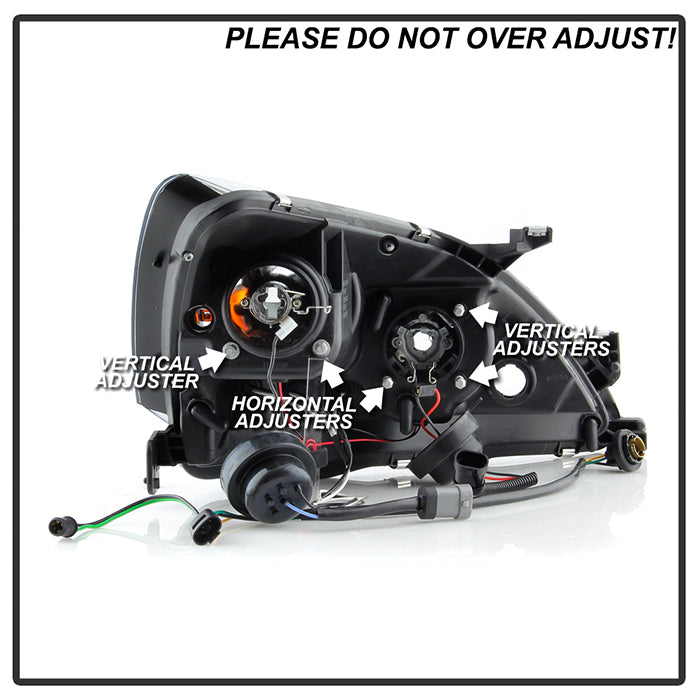 Spyder Honda Accord 03-07 Projector Headlights LED Halo Amber Reflctr LED Blk PRO-YD-HA03-AM-BK 5010636