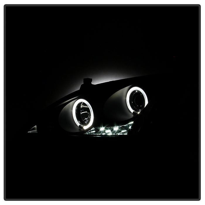 Spyder Honda Accord 03-07 Projector Headlights LED Halo Amber Reflctr LED Blk PRO-YD-HA03-AM-BK 5010636