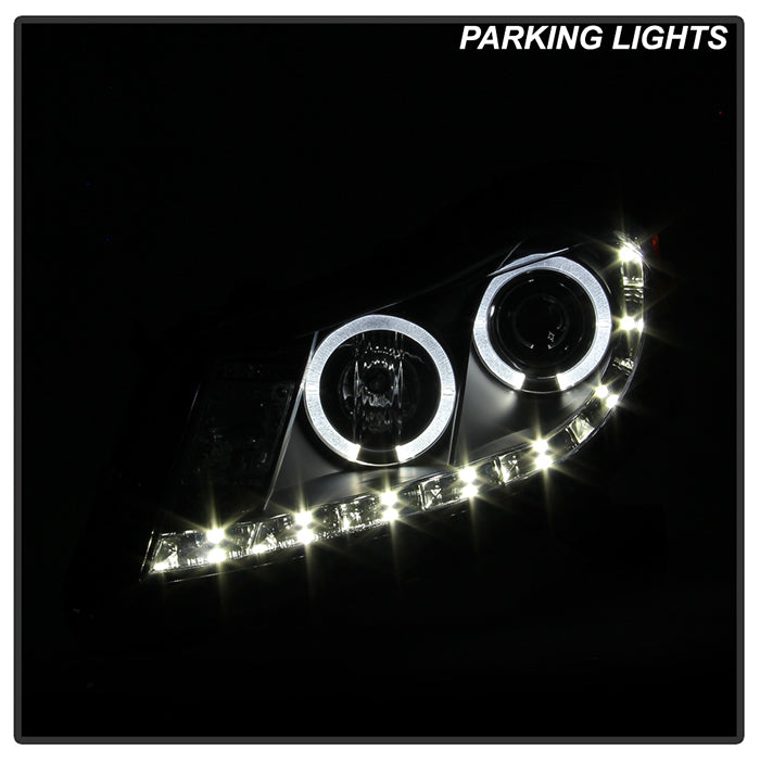 Spyder Honda Accord 08-12 4Dr Projector Headlights- LED Halo DRL Blk PRO-YD-HA08-4D-HL-BK 5010667
