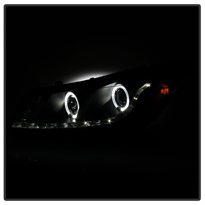 Spyder Honda Accord 08-12 4Dr Projector Headlights- LED Halo DRL Blk PRO-YD-HA08-4D-HL-BK 5010667