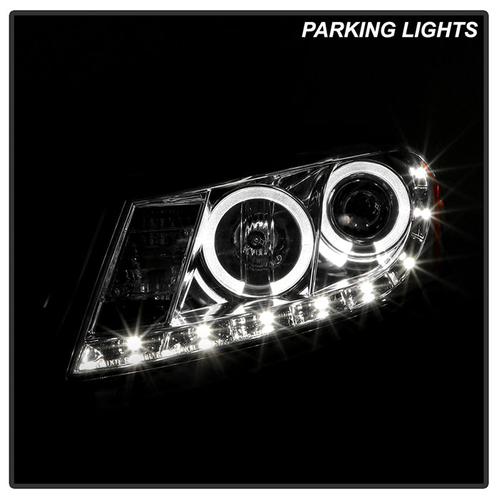 Spyder Honda Accord 08-12 4Dr Projector Headlights- LED Halo DRL Chrm PRO-YD-HA08-4D-HL-C 5010674