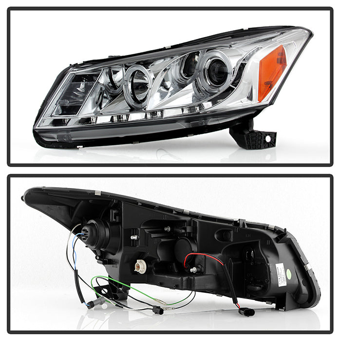 Spyder Honda Accord 08-12 4Dr Projector Headlights- LED Halo DRL Chrm PRO-YD-HA08-4D-HL-C 5010674