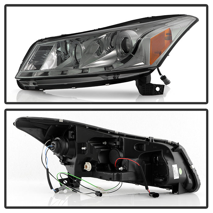 Spyder Honda Accord 08-12 4Dr Projector Headlights- LED Halo DRL Smke PRO-YD-HA08-4D-HL-SM 5010681