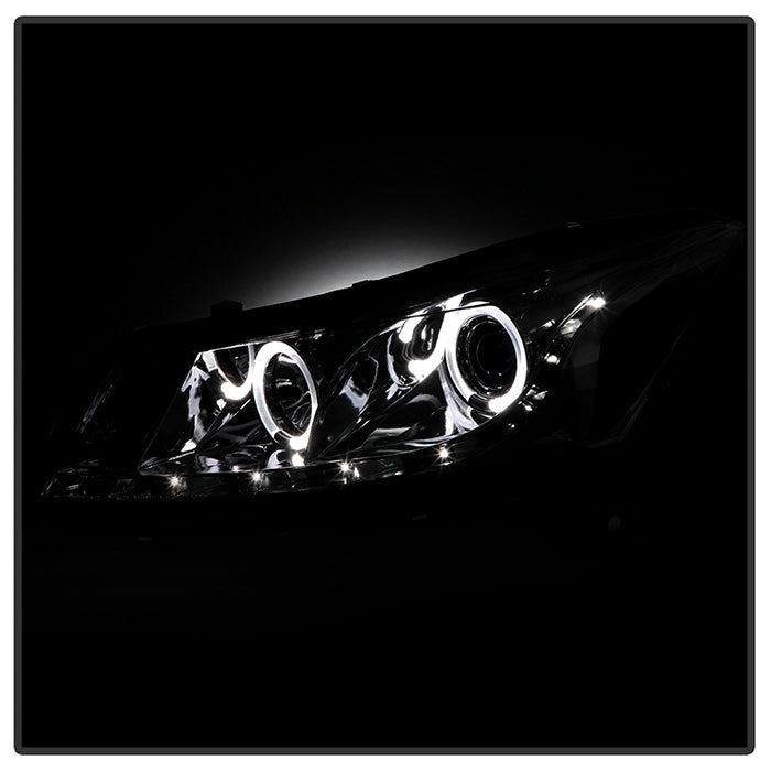 Spyder Honda Accord 08-12 4Dr Projector Headlights- LED Halo DRL Smke PRO-YD-HA08-4D-HL-SM 5010681