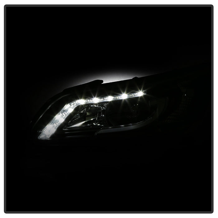 Spyder Honda Accord 2013-2015 4DR Projector Headlights Light Bar DRL Black PRO-YD-HA13-LBDRL-BK 5080530