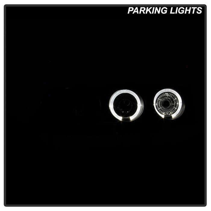 Spyder Honda Accord 94-97 1PC Projector Headlights LED Halo Amber Reflctr Blk PRO-YD-HA94-AM-BK 5010698