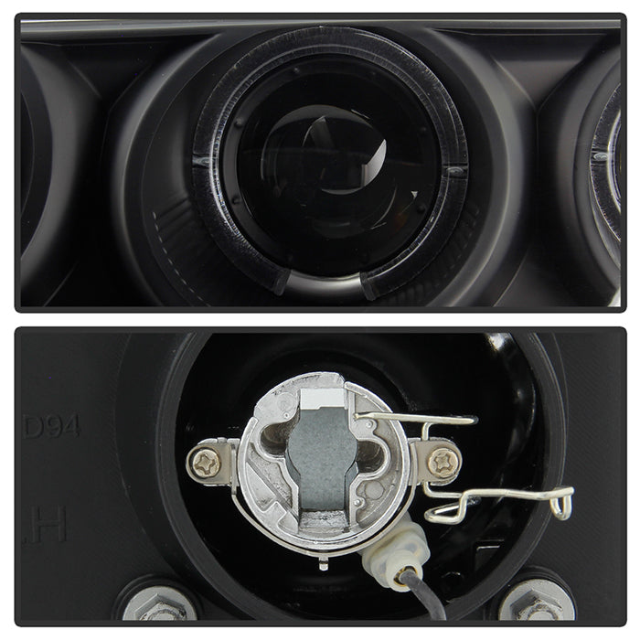 Spyder Honda Accord 94-97 1PC Projector Headlights LED Halo Amber Reflctr Blk PRO-YD-HA94-AM-BK 5010698
