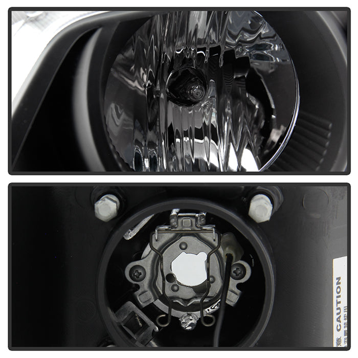 Spyder Honda Accord 94-97 1PC Projector Headlights LED Halo Amber Reflctr Blk PRO-YD-HA94-AM-BK 5010698