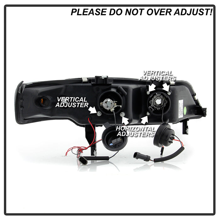 Spyder Honda Accord 94-97 1PC Projector Headlights LED Halo Amber Reflctr Blk PRO-YD-HA94-AM-BK 5010698