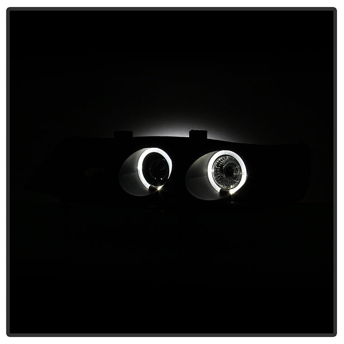 Spyder Honda Accord 94-97 1PC Projector Headlights LED Halo Amber Reflctr Blk PRO-YD-HA94-AM-BK 5010698
