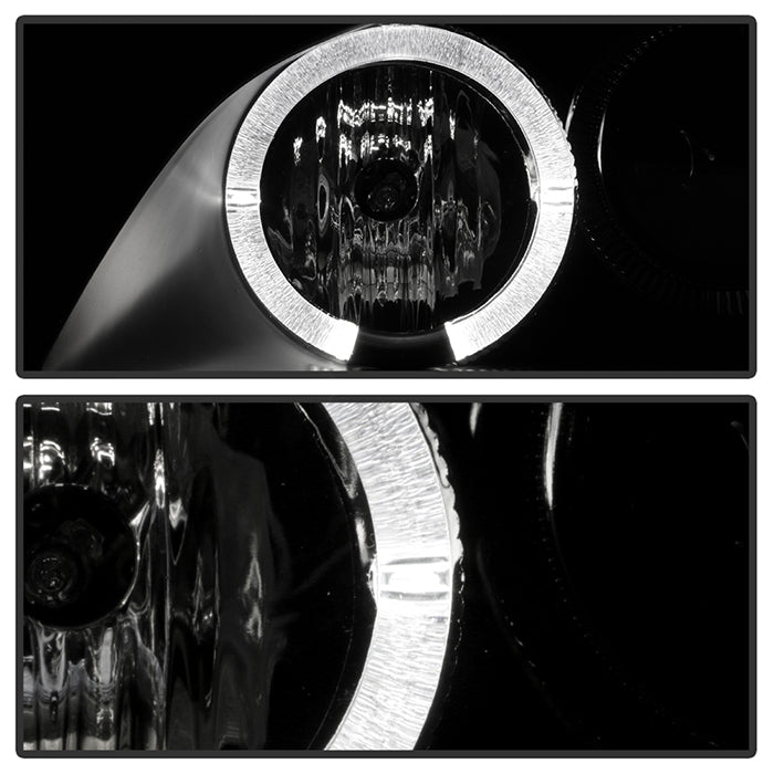 Spyder Honda Accord 98-02 1PC Projector Headlights LED Halo Amber Reflctr Blk PRO-YD-HA98-AM-BK 5010728