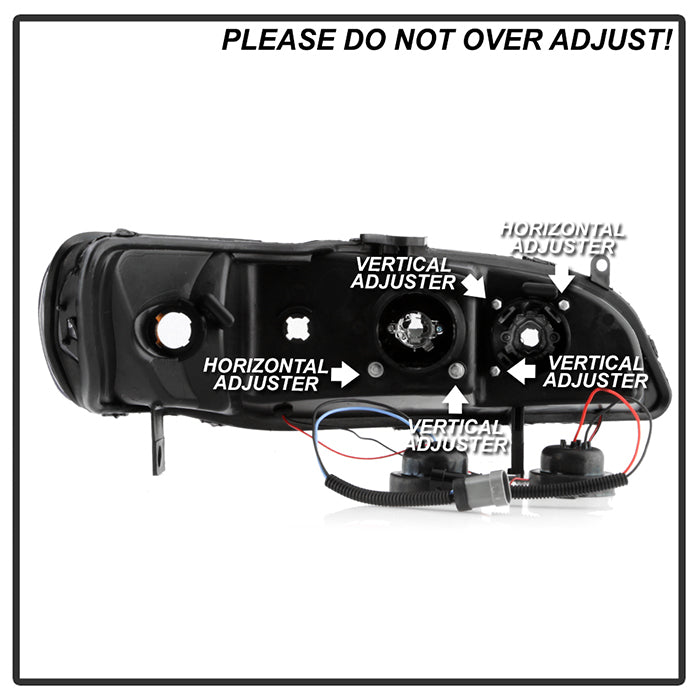 Spyder Honda Accord 98-02 1PC Projector Headlights LED Halo Amber Reflctr Blk PRO-YD-HA98-AM-BK 5010728