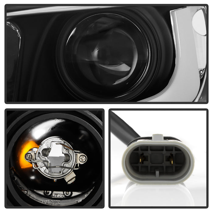 Spyder Honda Civic 2012-2014 Projector Headlights - Light Bar DRL Black PRO-YD-HC12-DRL-BK 5076519