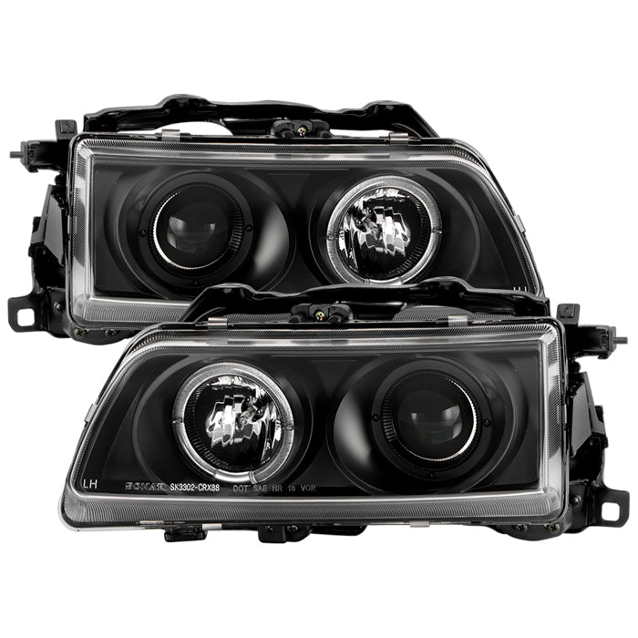 Spyder Honda Civic 90-91/CRX 90-91 Projector Headlights LED Halo Blk PRO-YD-HC90-HL-BK 5010827