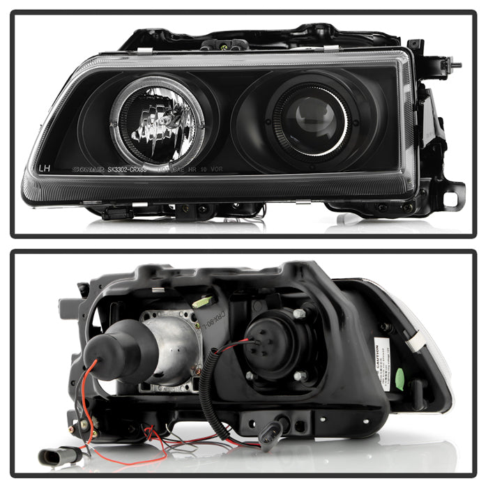 Spyder Honda Civic 90-91/CRX 90-91 Projector Headlights LED Halo Blk PRO-YD-HC90-HL-BK 5010827