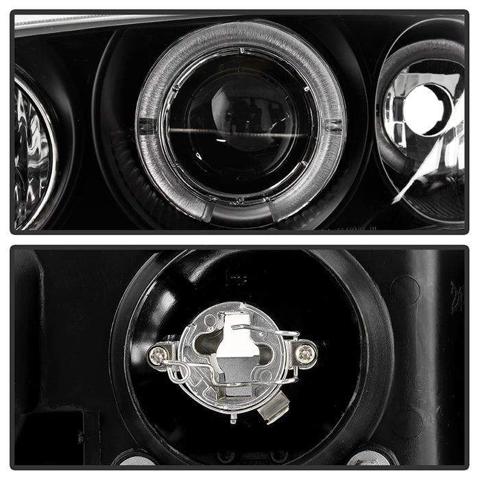 Spyder Honda Civic 92-95 2/3DR 1PC Projector LED Halo Amber Reflctr Blk PRO-YD-HC921P-23D-AM-BK 5010841
