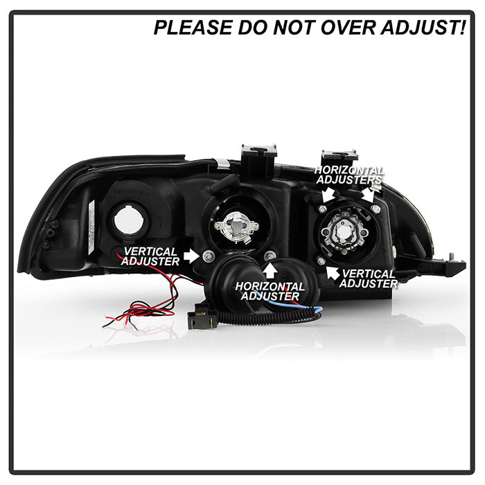 Spyder Honda Civic 92-95 2/3DR 1PC Projector LED Halo Amber Reflctr Blk PRO-YD-HC921P-23D-AM-BK 5010841