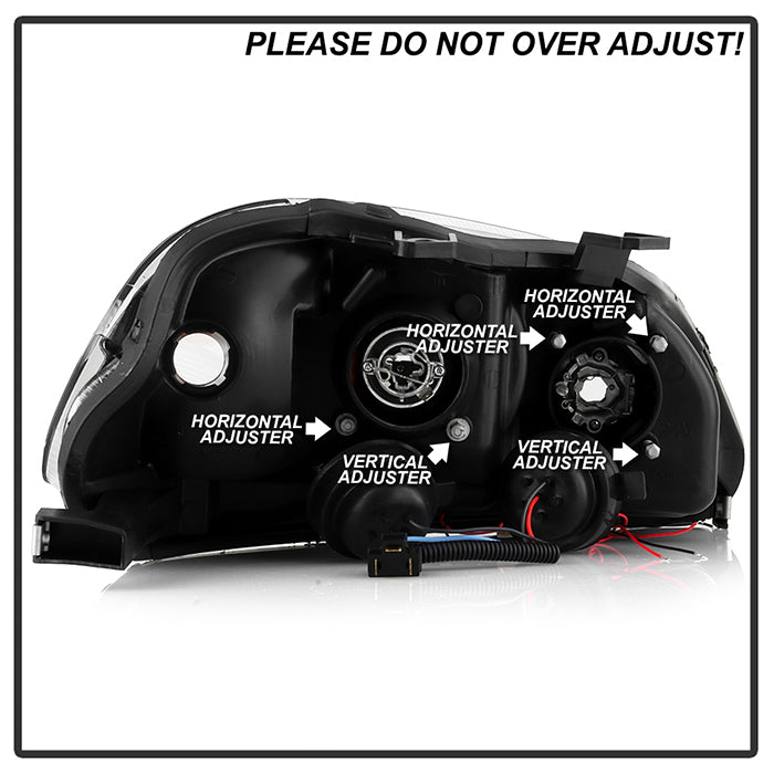 Spyder Honda Civic 96-98 Projector Headlights LED Halo Amber Reflctr Blk PRO-YD-HC96-AM-BK 5010902