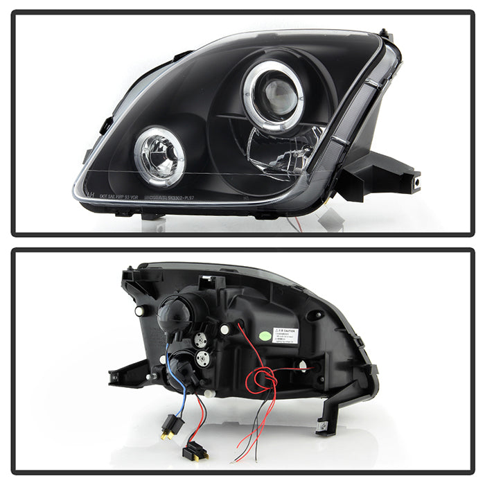 Spyder Honda Prelude 97-01 Projector Headlights LED Halo Black High H1 Low H1 PRO-YD-HP97-HL-BK 5011039