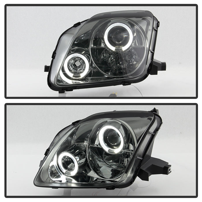 Spyder Honda Prelude 97-01 Projector Headlights LED Halo Smoke High H1 Low H1 PRO-YD-HP97-HL-SM 5011053