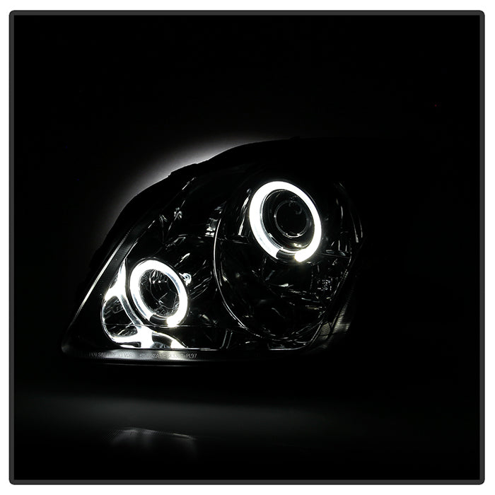 Spyder Honda Prelude 97-01 Projector Headlights LED Halo Smoke High H1 Low H1 PRO-YD-HP97-HL-SM 5011053