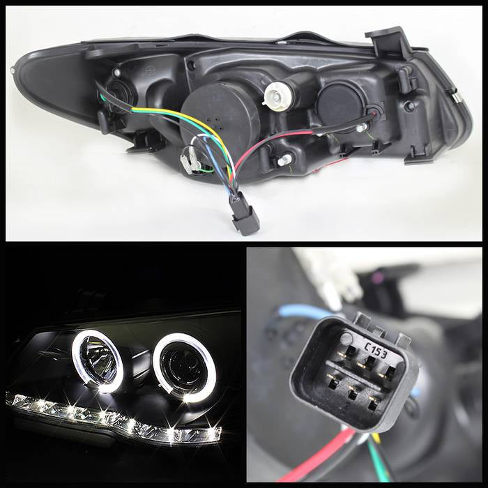 Spyder Hyundai Elantra 07-10 Projector Headlights LED Halo DRL Blk PRO-YD-HYELAN07-DRL-BK 5070241