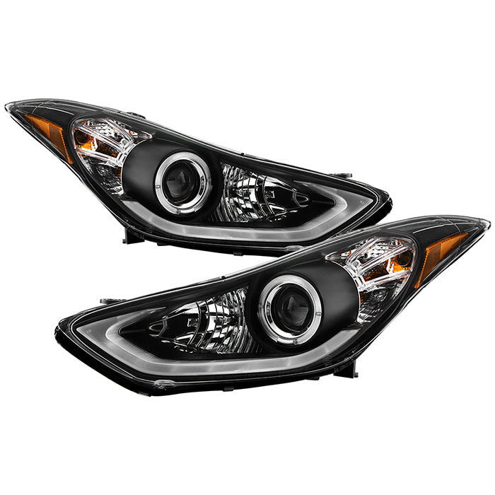 Spyder Hyundai Elantra 11-13 Projector Headlights LED Halo DRL Blk PRO-YD-HYELAN11-DRL-BK 5073662