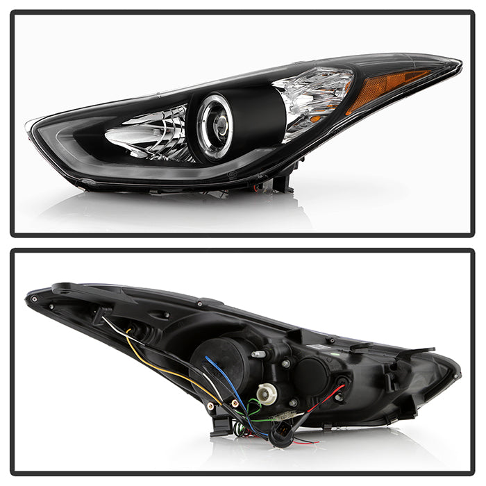 Spyder Hyundai Elantra 11-13 Projector Headlights LED Halo DRL Blk PRO-YD-HYELAN11-DRL-BK 5073662