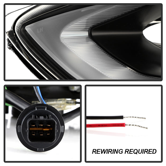 Spyder Hyundai Elantra 11-13 Projector Headlights LED Halo DRL Blk PRO-YD-HYELAN11-DRL-BK 5073662