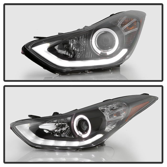 Spyder Hyundai Elantra 11-13 Projector Headlights LED Halo DRL Blk PRO-YD-HYELAN11-DRL-BK 5073662