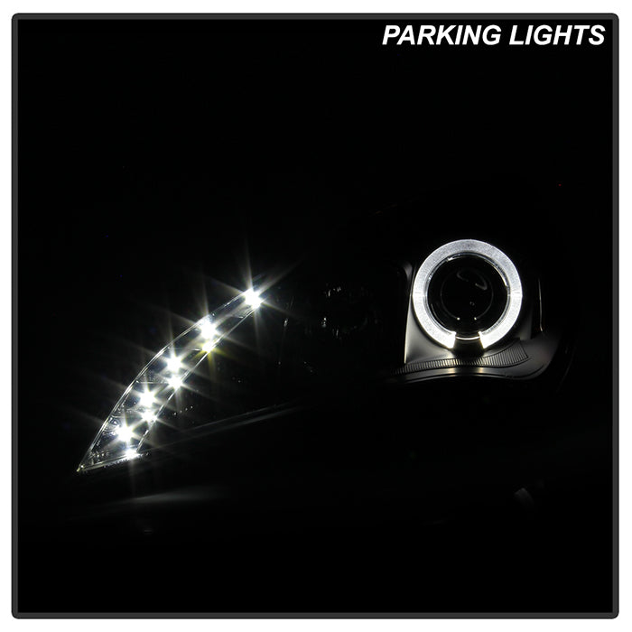 Spyder Hyundai Genesis 10-12 Projector Halogen Model- LED Halo DRL Blk PRO-YD-HYGEN09-DRL-BK 5034250