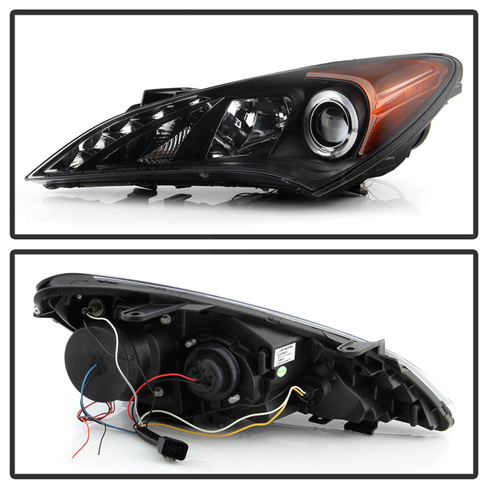 Spyder Hyundai Genesis 10-12 Projector Halogen Model- LED Halo DRL Blk PRO-YD-HYGEN09-DRL-BK 5034250