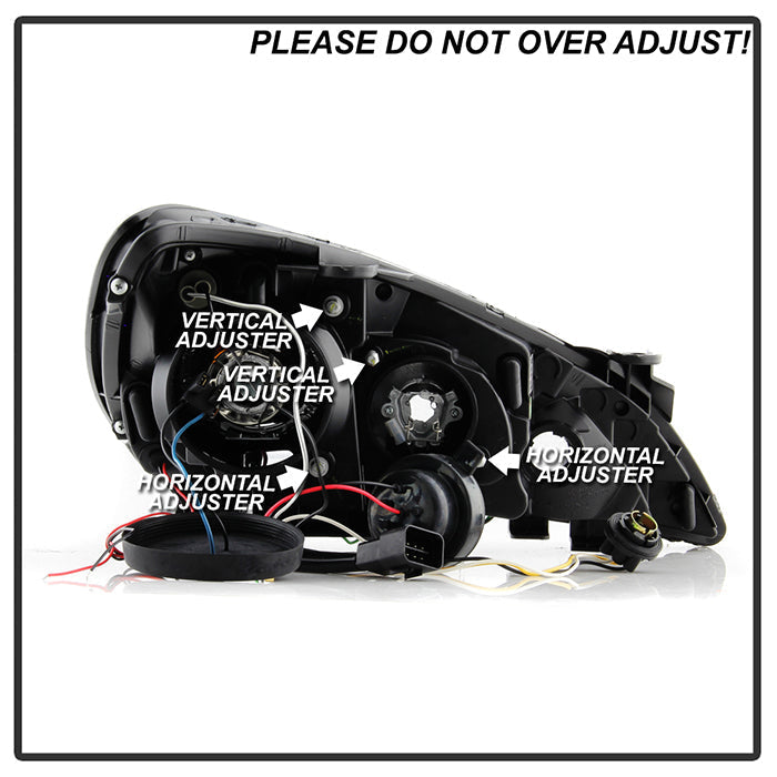 Spyder Hyundai Genesis 10-12 Projector Halogen Model- LED Halo DRL Blk PRO-YD-HYGEN09-DRL-BK 5034250