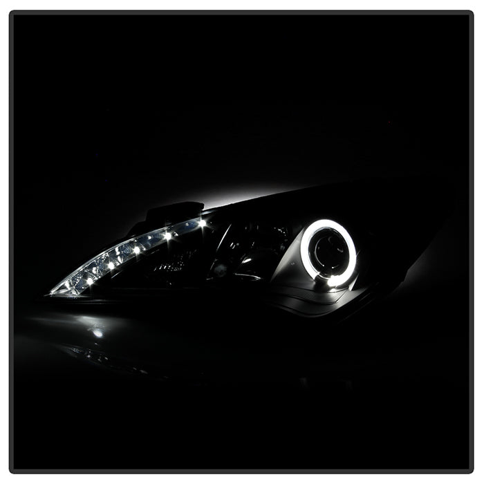Spyder Hyundai Genesis 10-12 Projector Halogen Model- LED Halo DRL Blk PRO-YD-HYGEN09-DRL-BK 5034250
