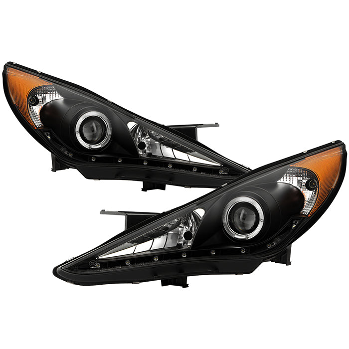 Spyder Hyundai Sonata 11-13 Projector ( Not Fit Hybrid )- LED Halo DRL Blk PRO-YD-HYSON11-DRL-BK 5042477
