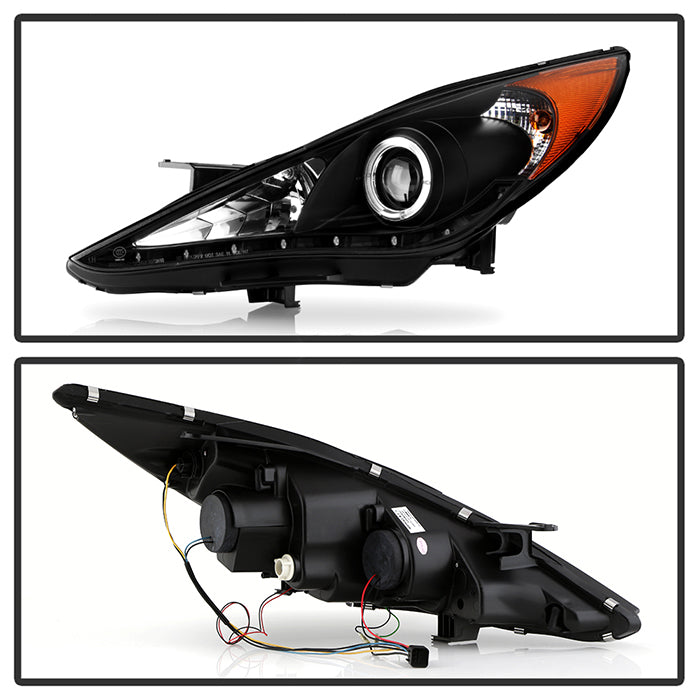 Spyder Hyundai Sonata 11-13 Projector ( Not Fit Hybrid )- LED Halo DRL Blk PRO-YD-HYSON11-DRL-BK 5042477