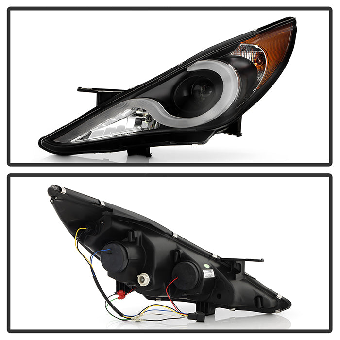 Spyder Hyundai Sonata 11-13 Verson 2 Projector - Light Bar DRL Blk PRO-YD-HYSON11V2-LBDRL-BK 5080882