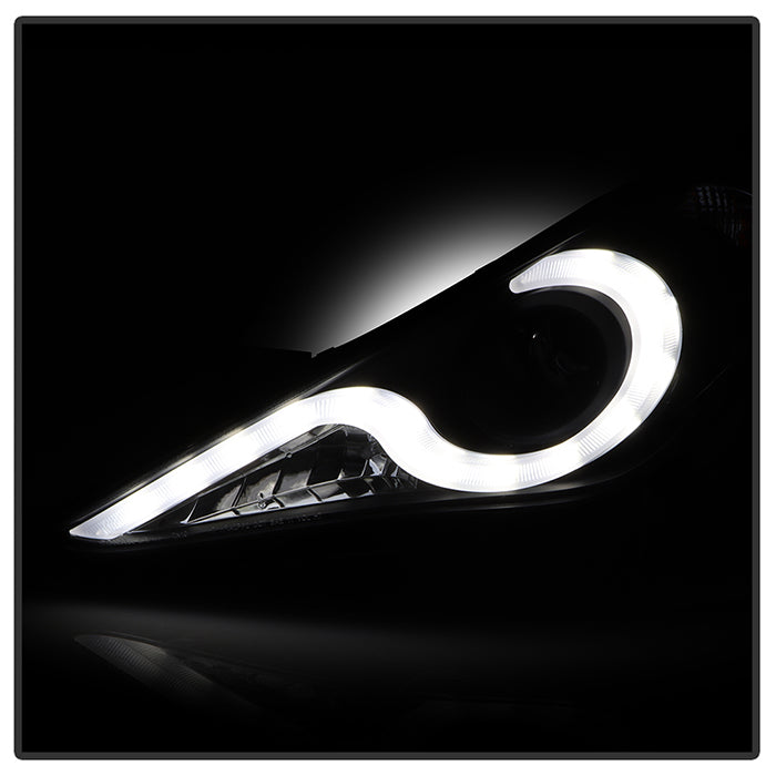 Spyder Hyundai Sonata 11-13 Verson 2 Projector - Light Bar DRL Blk PRO-YD-HYSON11V2-LBDRL-BK 5080882