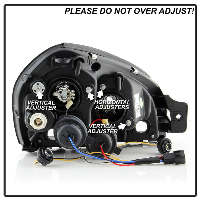 Spyder Hyundai Tucson 04-09 Projector Headlights DRL Black High H1 Low H1 PRO-YD-HYTUC04-DRL-BK 5029447