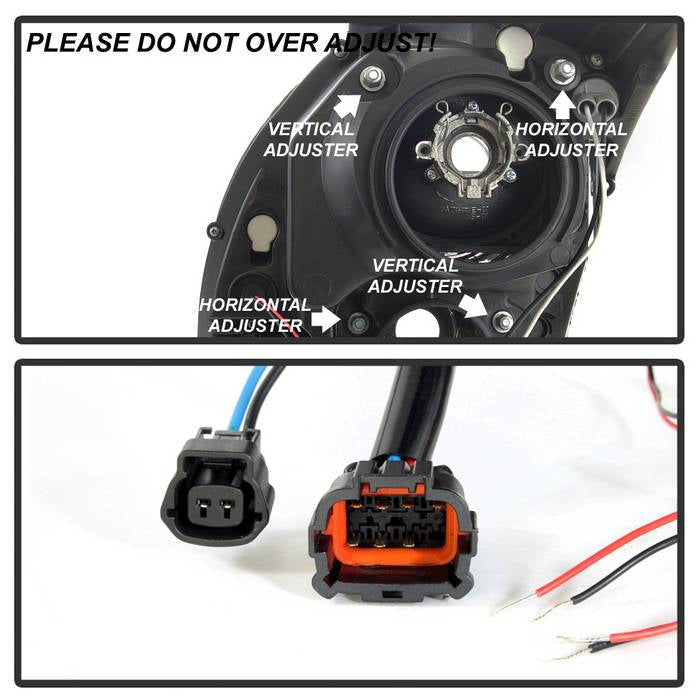 Spyder Infiniti G35 03-07 2DR Projector Halogen - LED Halo DRL Blk High H4 PRO-YD-IG35032D-DRL-BK 5011060