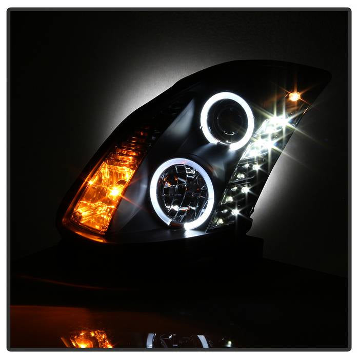Spyder Infiniti G35 03-07 2DR Projector Halogen - LED Halo DRL Blk High H4 PRO-YD-IG35032D-DRL-BK 5011060