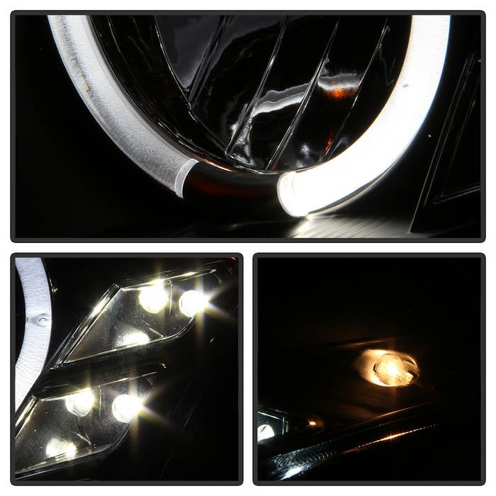 Spyder Infiniti G35 03-07 2DR Projector Halogen - LED Halo DRL Blk High H4 PRO-YD-IG35032D-DRL-BK 5011060