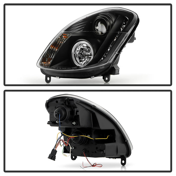 Spyder Infiniti G35 03-04 4DR Projector Halogen - LED Halo DRL Blk High H4 PRO-YD-IG35034D-DRL-BK 5031747
