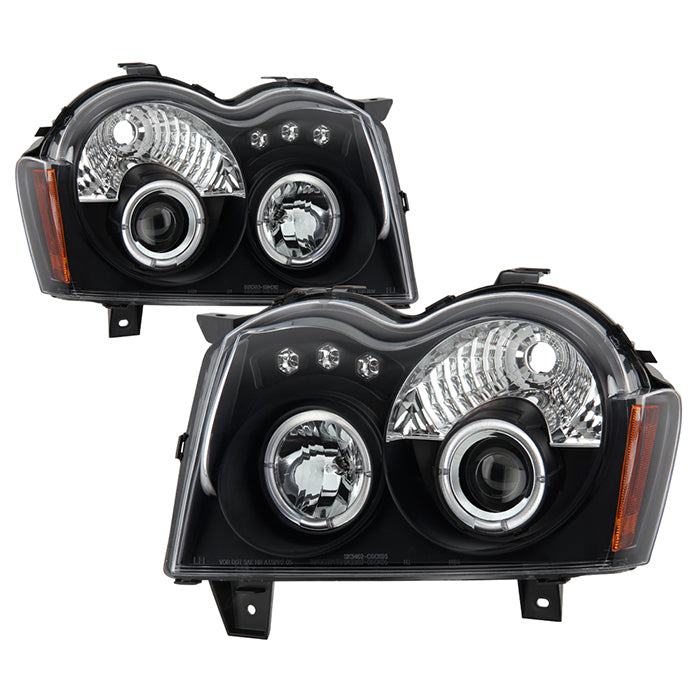 Spyder Jeep Grand Cherokee 05-07 Projector Headlights LED Halo LED Blk Low 9006 PRO-YD-JGC05-HL-BK 5011091