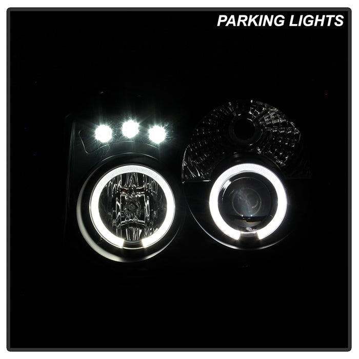 Spyder Jeep Grand Cherokee 05-07 Projector Headlights LED Halo LED Blk Low 9006 PRO-YD-JGC05-HL-BK 5011091