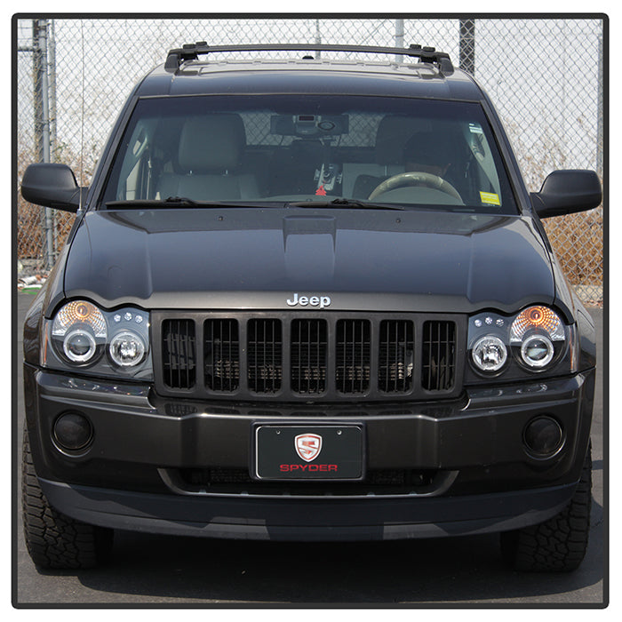 Spyder Jeep Grand Cherokee 05-07 Projector Headlights LED Halo LED Blk Low 9006 PRO-YD-JGC05-HL-BK 5011091