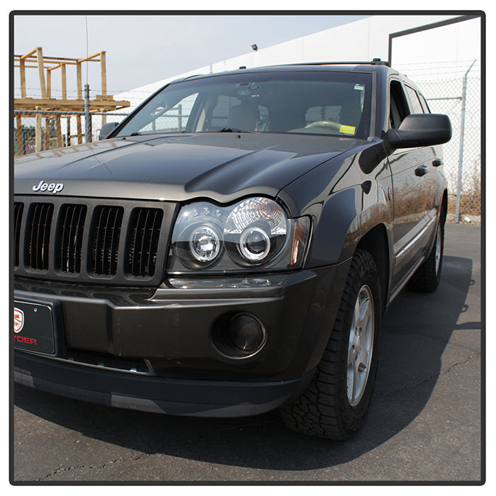 Spyder Jeep Grand Cherokee 05-07 Projector Headlights LED Halo LED Blk Low 9006 PRO-YD-JGC05-HL-BK 5011091