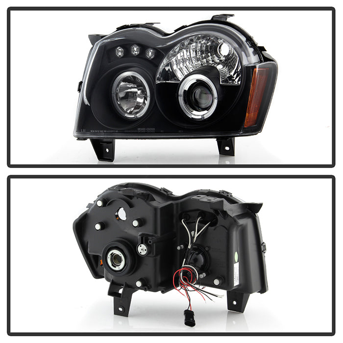 Spyder Jeep Grand Cherokee 05-07 Projector Headlights LED Halo LED Blk Low 9006 PRO-YD-JGC05-HL-BK 5011091