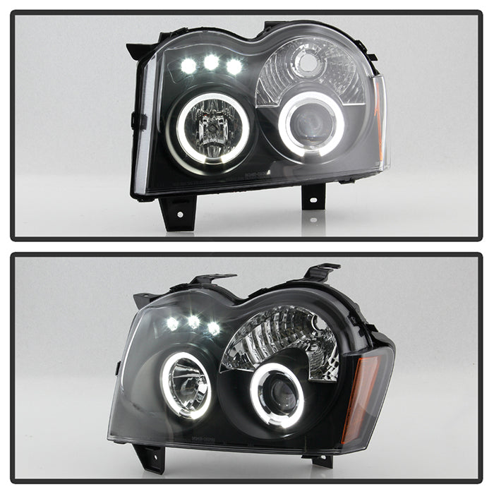 Spyder Jeep Grand Cherokee 05-07 Projector Headlights LED Halo LED Blk Low 9006 PRO-YD-JGC05-HL-BK 5011091