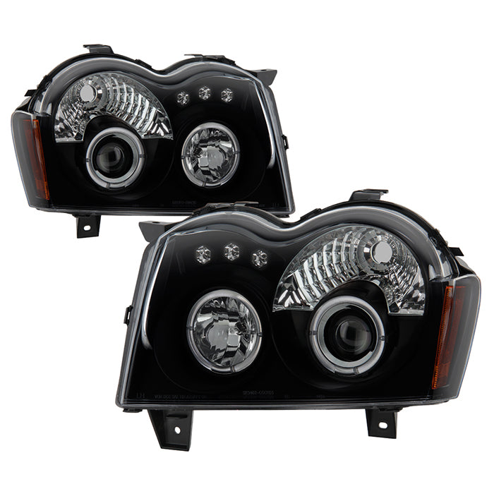 Spyder Jeep Grand Cherokee 05-07 Projector Headlights LED Halo LED Blk Smke PRO-YD-JGC05-HL-BSM 5078551